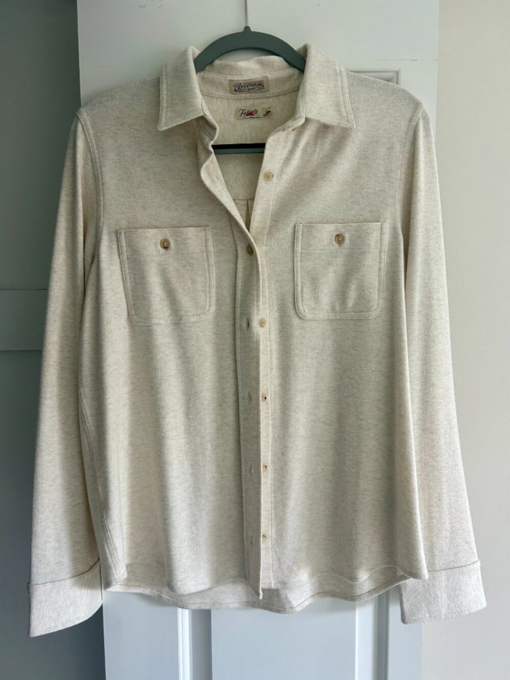 Faherty Legend™ Sweater Shirt - Light Oatmeal Twill - Picture 4 of 4